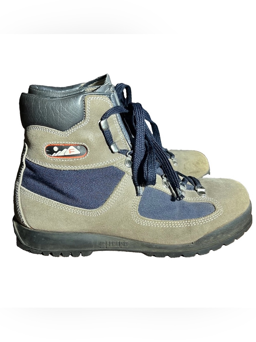 Fabiano Scarpa Leather Cordura Hiking Boots Blue Vintage Size 7 1/2 Skywalk Rare